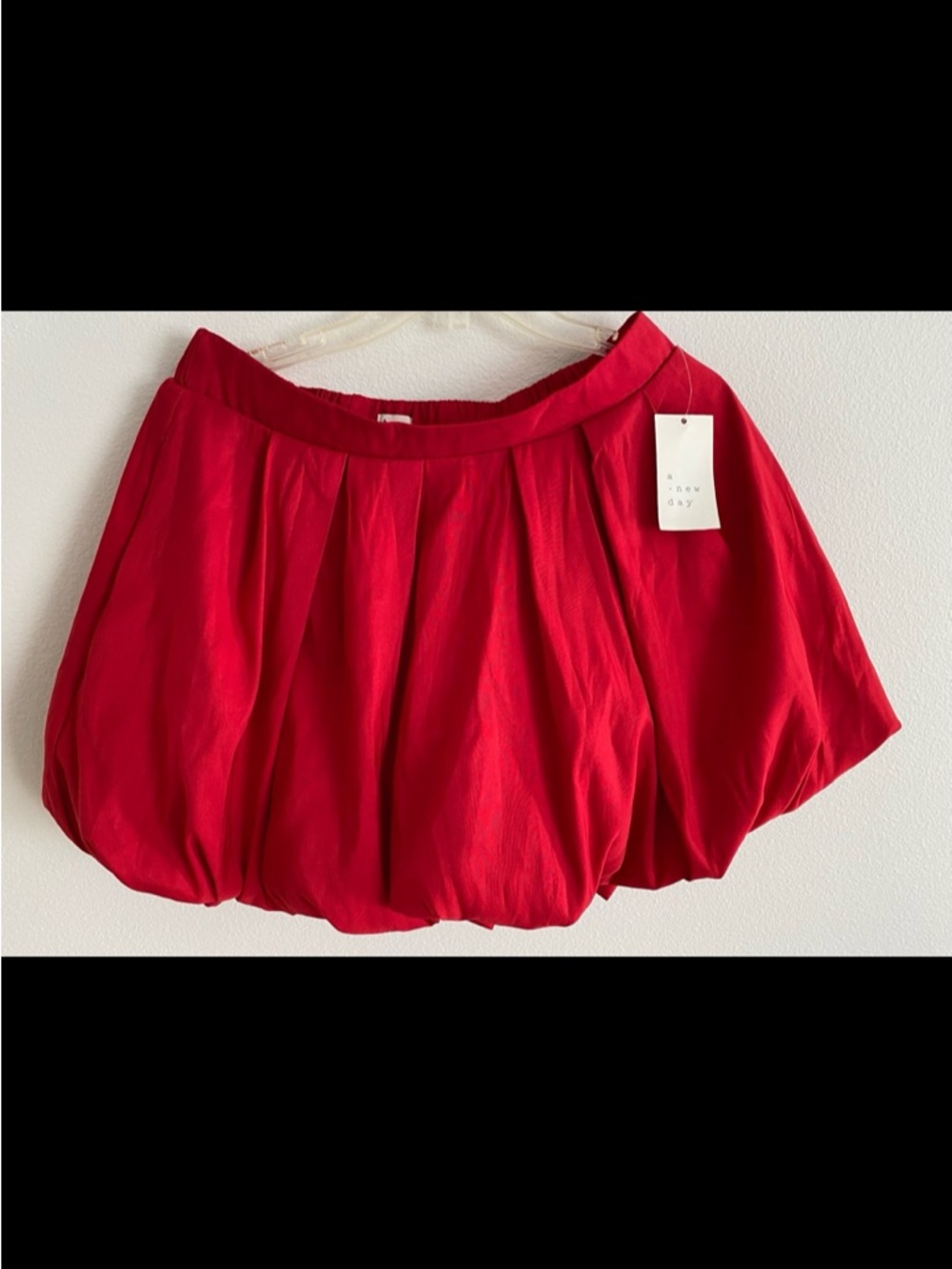 a new day Red Pleated Bubble Mini Skirt - Picture 2 of 3
